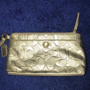 Coach Metallic Wristlet